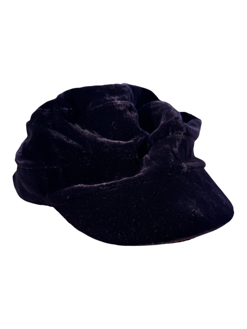 VTG Rare Rugby Ralph Lauren Purple Velvet Newsboy Cap Size: M/L